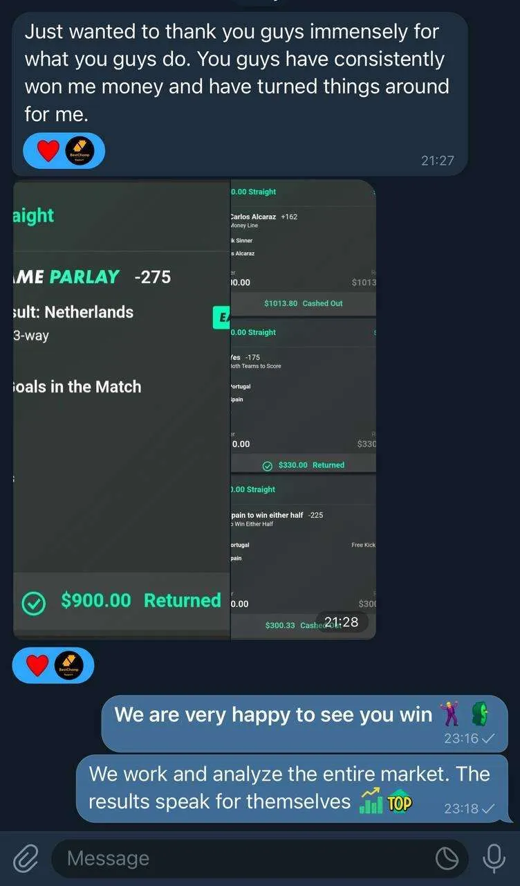 BetSwiss member result