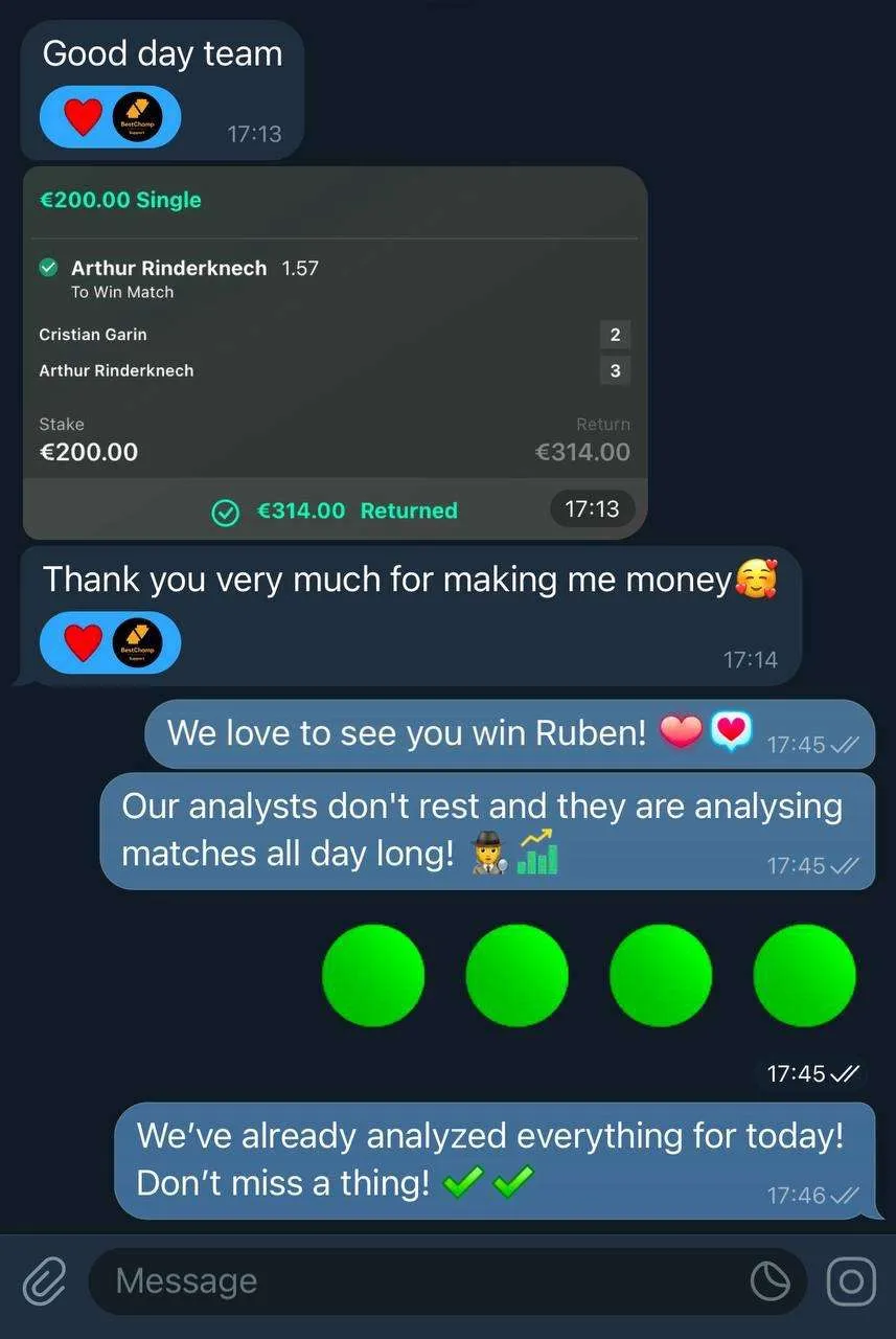 BetSwiss member result