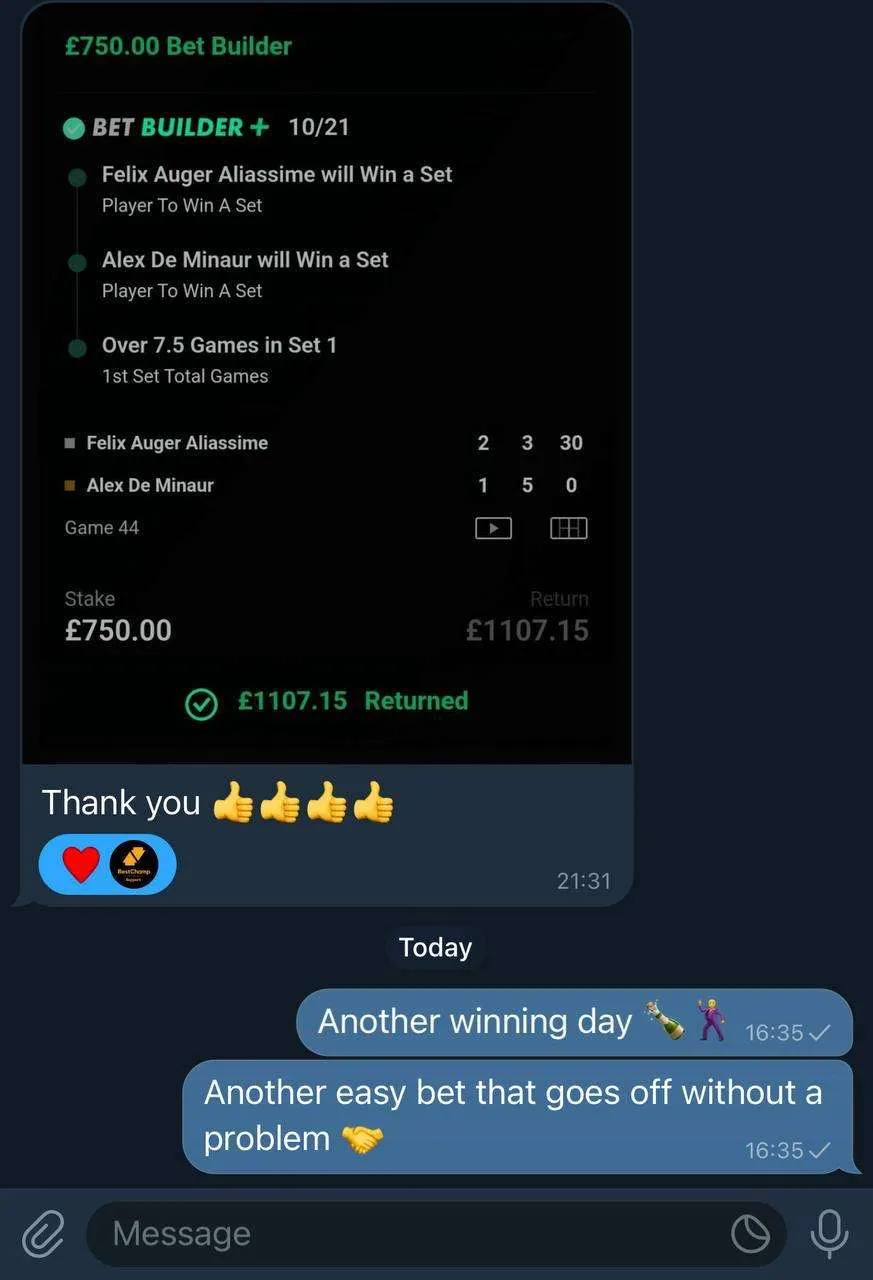 BetSwiss member result
