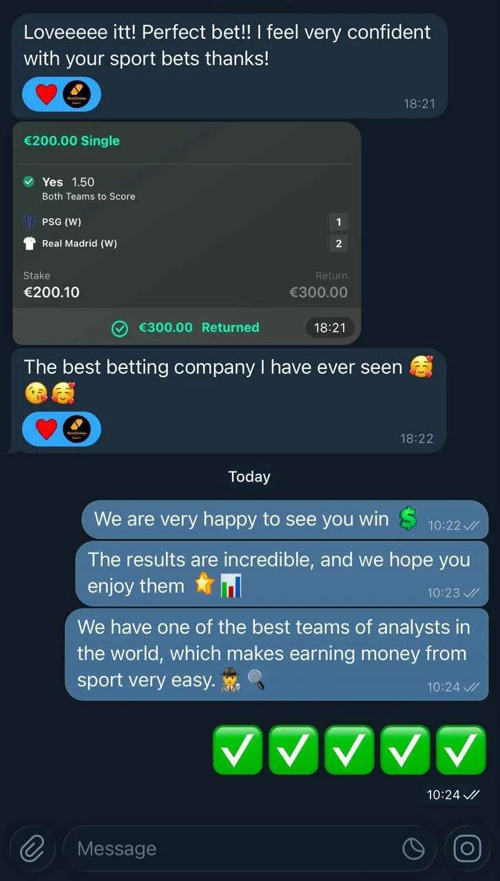 BetSwiss member result