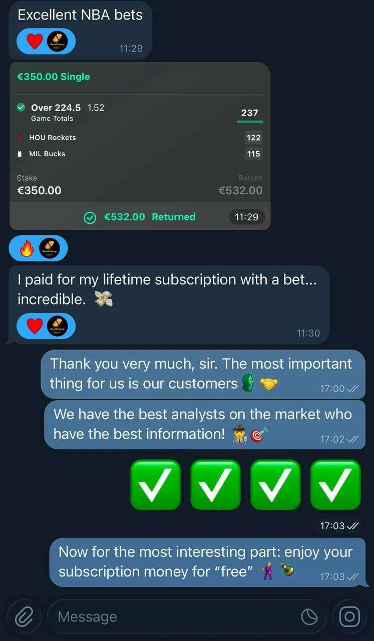 BetSwiss member result